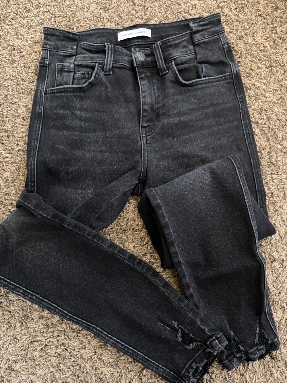 Flying Monkey Black Washed Skinny Jeans